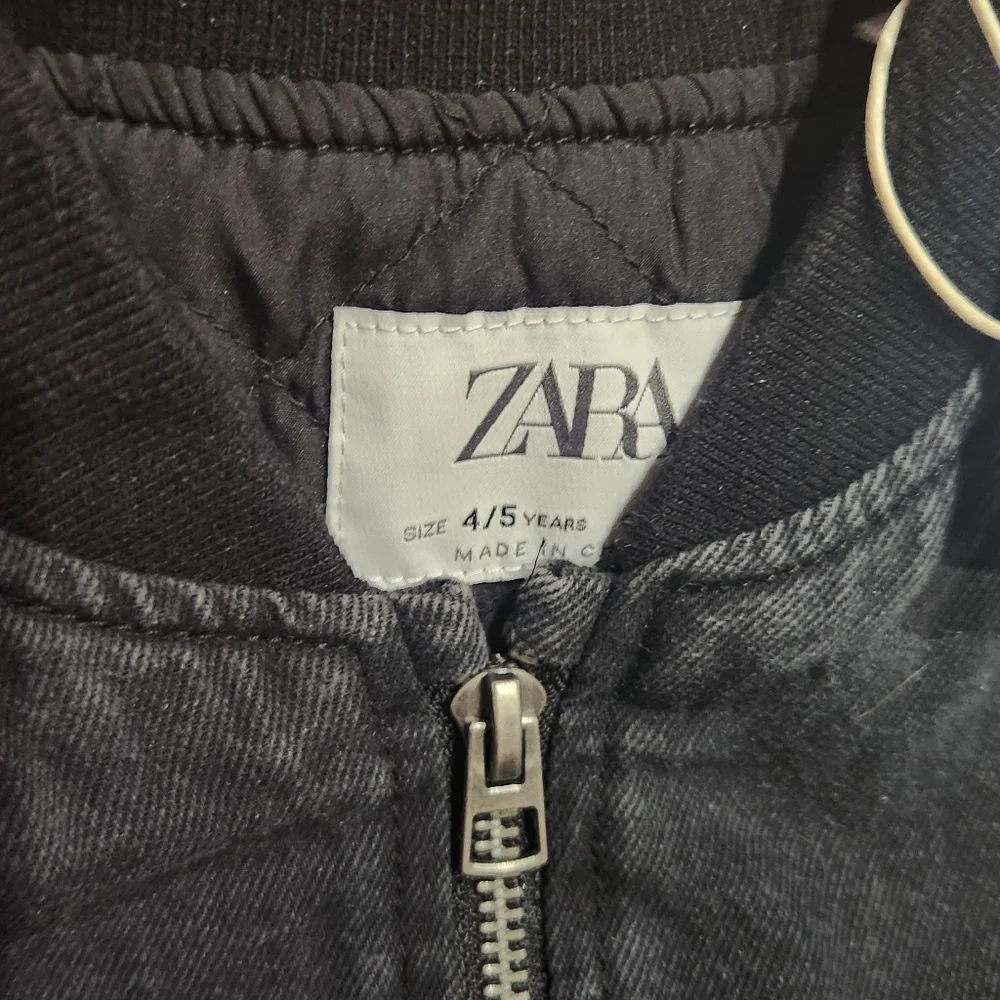 NWT Zara Kids Padded Denim Vest